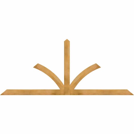 Ekena Millwork Richland Rough Sawn Timber Gable Bracket, Western Red Cedar, 96"W x 40"H x 2"D x 4"F, 10/12 Pitch GBW096X40X0204RIC00RWR